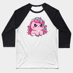 angry unicorn Baseball T-Shirt